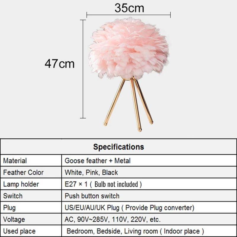 HomeQuill‚Ñ¢ Goose Feather LED Night Light - Nordic Side - 