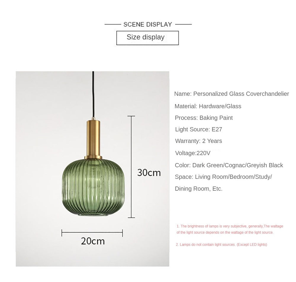 Oud Azura Nordic Glass Pendant Lights