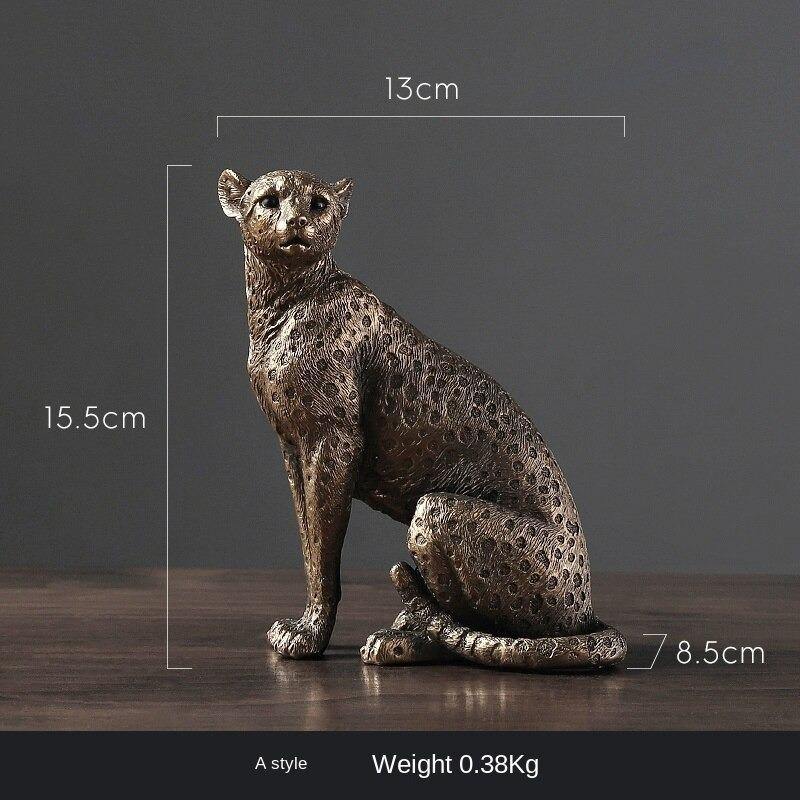HomeQuill‚Ñ¢ African Leopard Tabletop Figurine - Nordic Side - 