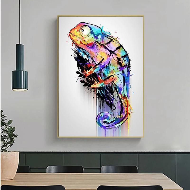 Vibrant Chameleon Canvas Print