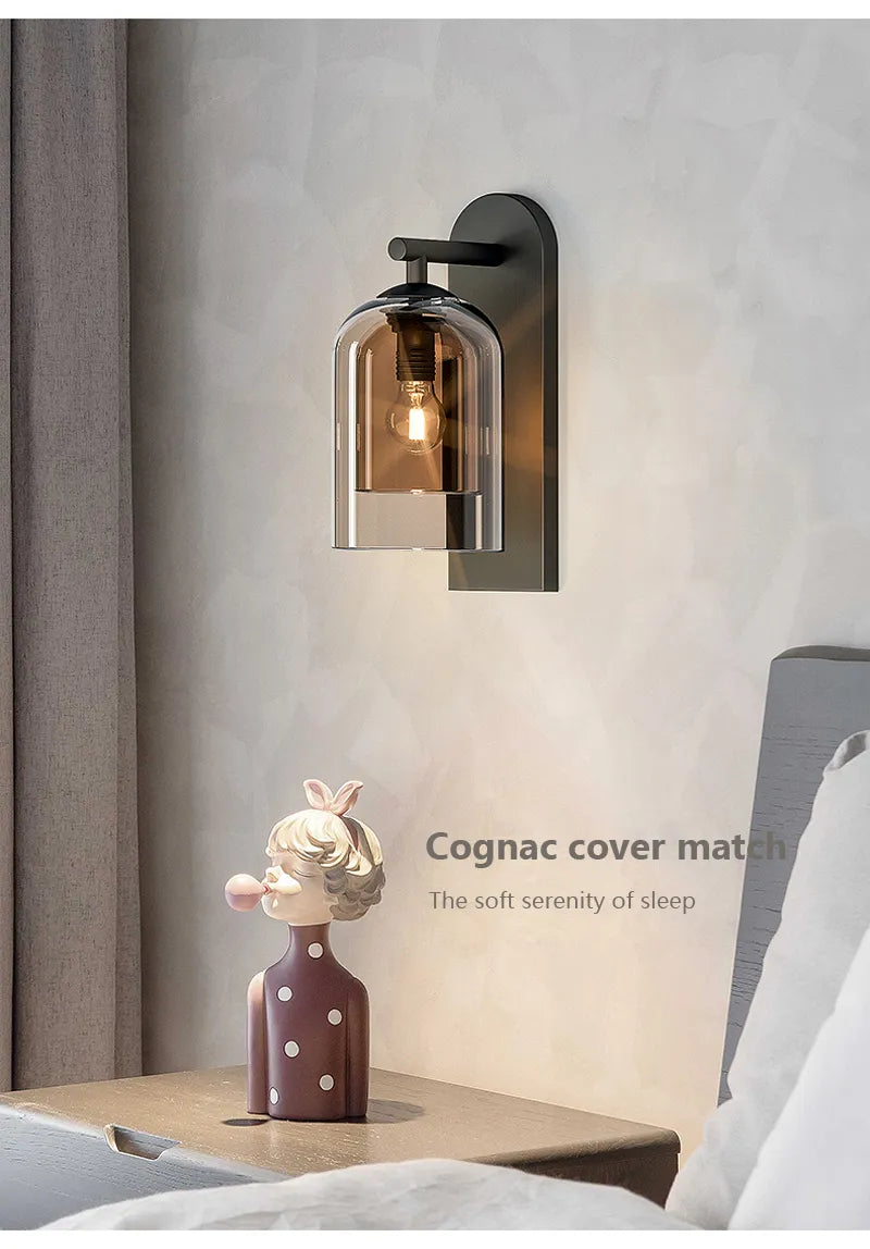 Scandinavian Postmodern Double Glass Wall Lamps