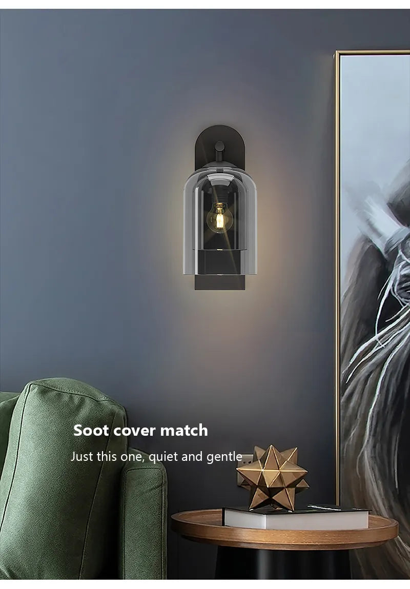 Scandinavian Postmodern Double Glass Wall Lamps