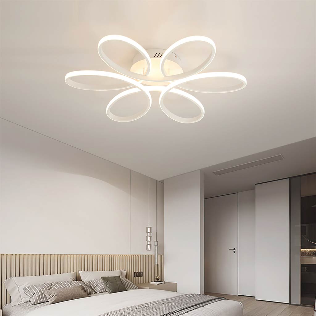 Ceiling Light Chandelier Geometric Semi Flush Mount, Aluminum