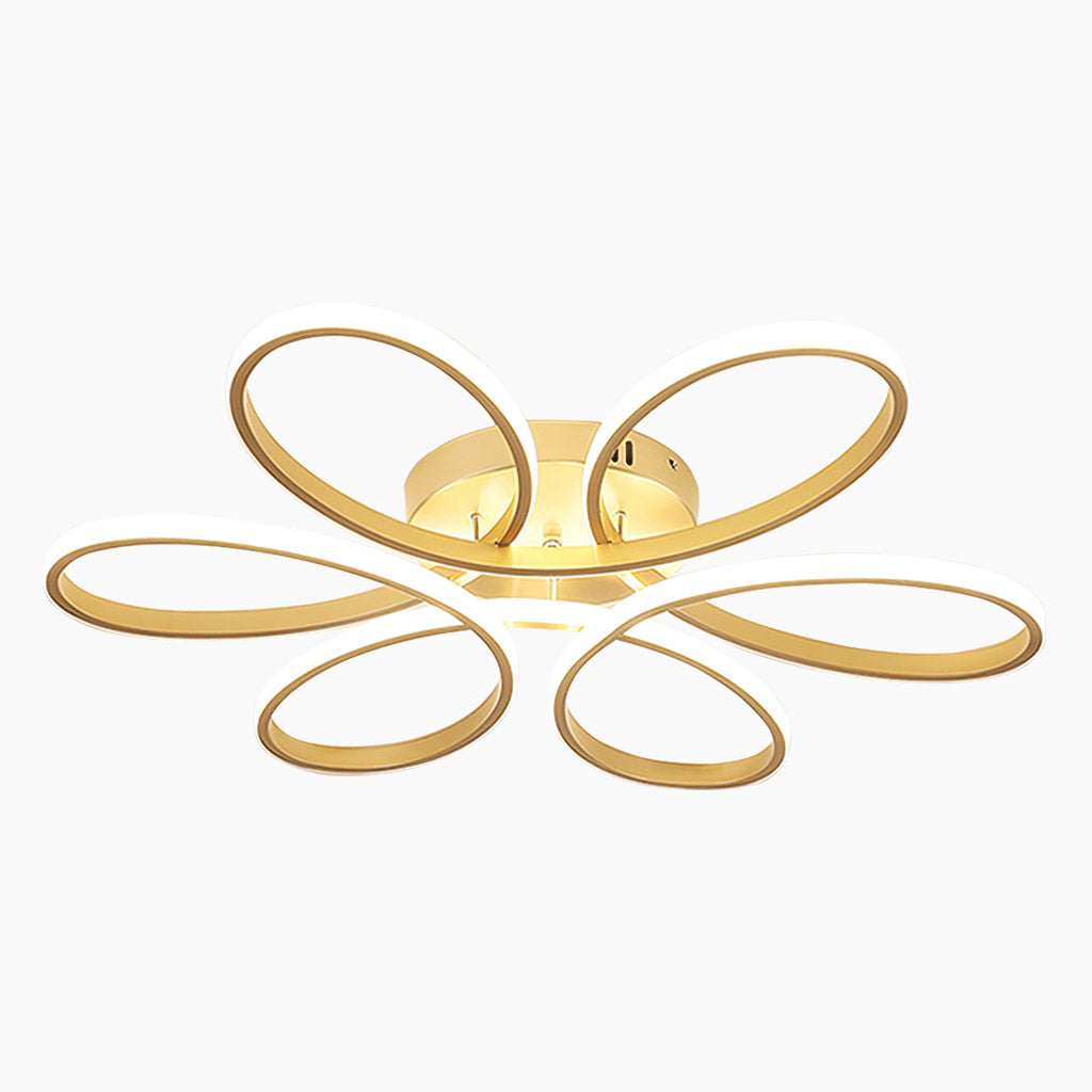 Ceiling Light Chandelier Geometric Semi Flush Mount, Aluminum