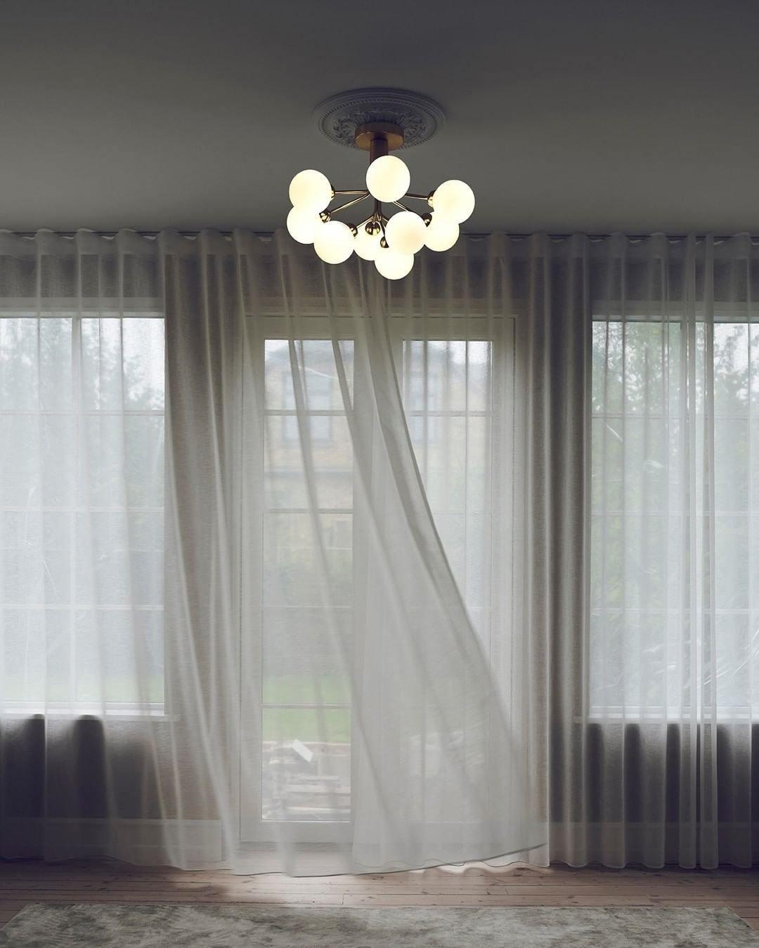 Glass Sphere Cluster Chandelier