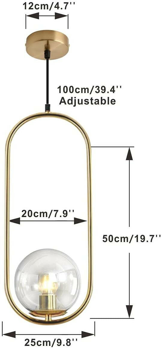 Argus - Modern Gold Globe Pendant Light Industrial