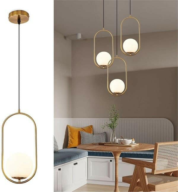 Argus - Modern Gold Globe Pendant Light Industrial