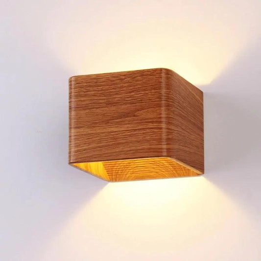Arle - Nordic Faux Wooden Wall Lights For Bedroom