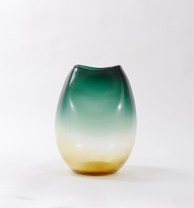 The Guiliana Collection Vase - Large, Green & Gold