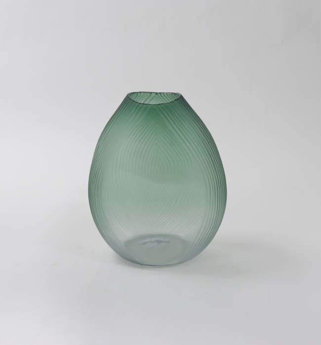The Ida Collection Vase - Large, Green & White