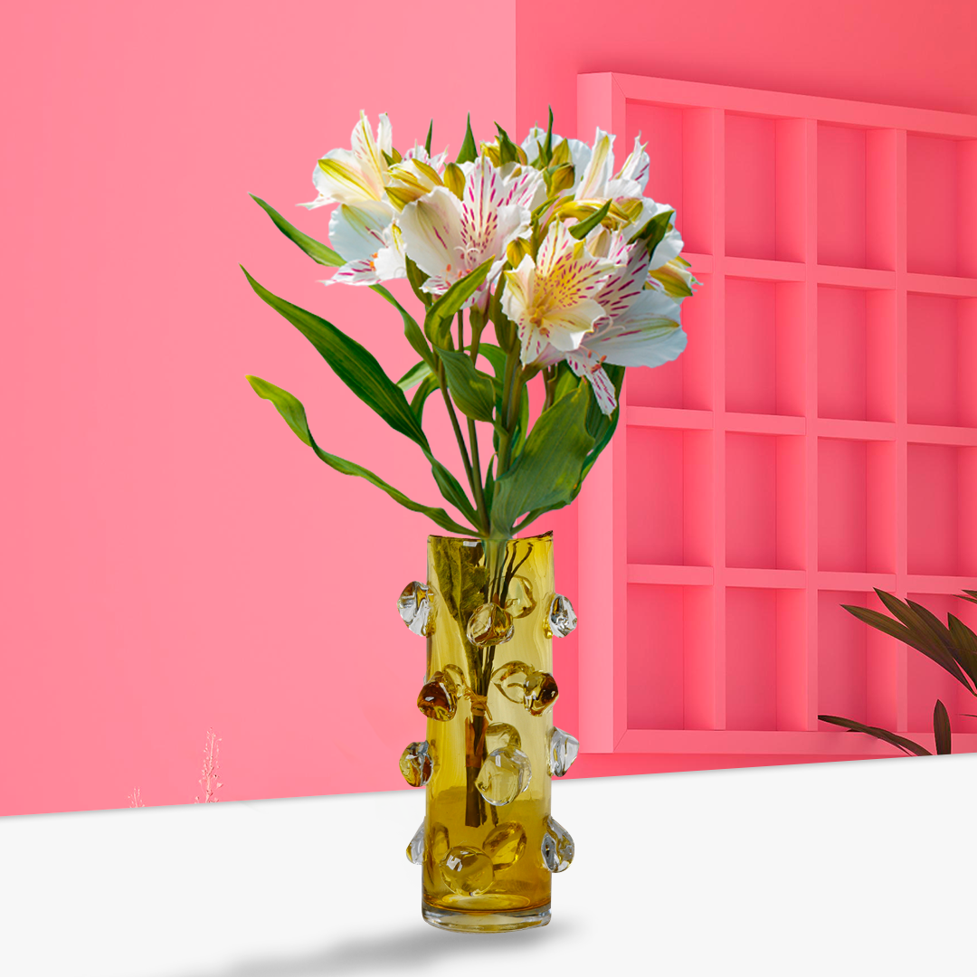 The Leighton Gold Collection Vase - Small, Champagne Color