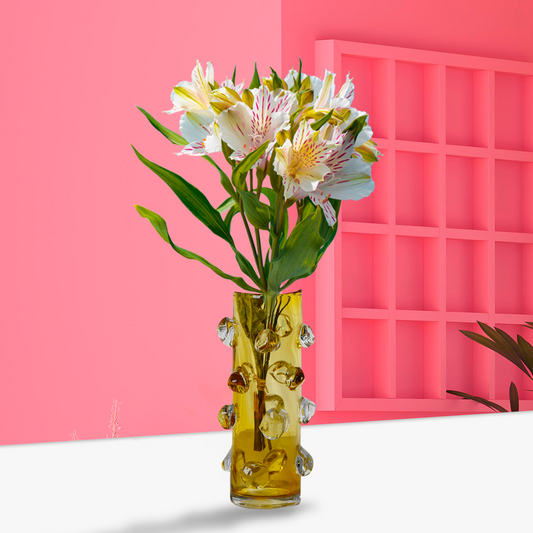 The Leighton Gold Collection Vase - Small, Champagne Color