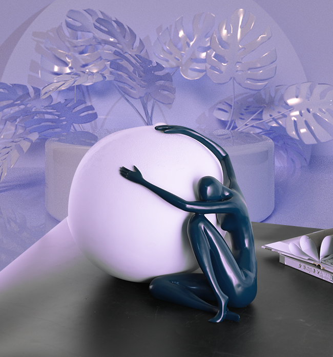 Apollo And The Earth - White & Blue