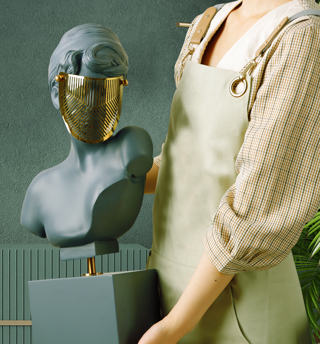 David In A Golden Veil - Grey