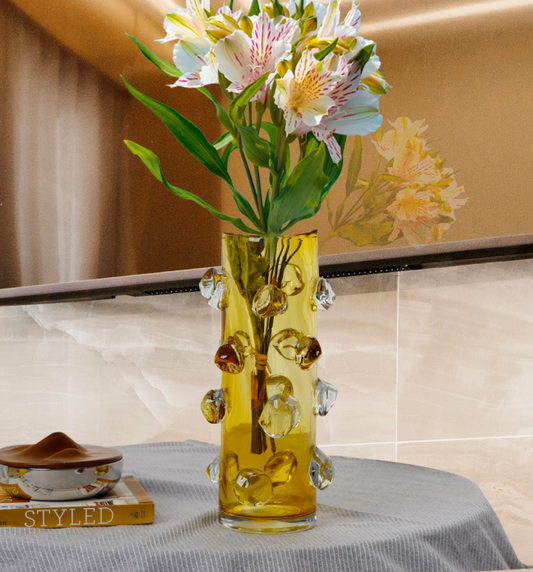 The Leighton Gold Collection Vase - Large, Champagne Color