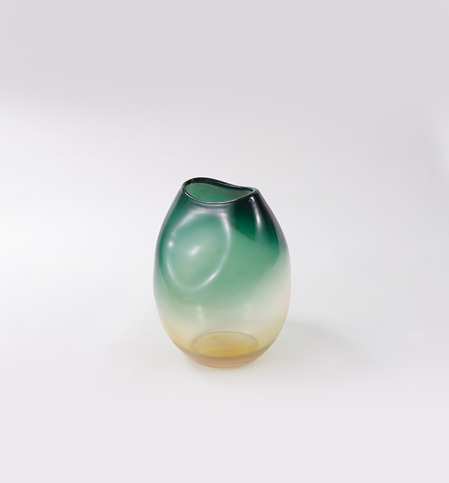 The Guiliana Collection Vase - Small, Green & Gold