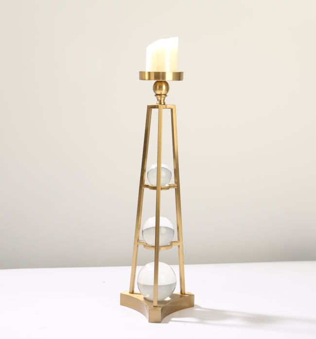 The Athena Collection Candle Holder - Large, Gold