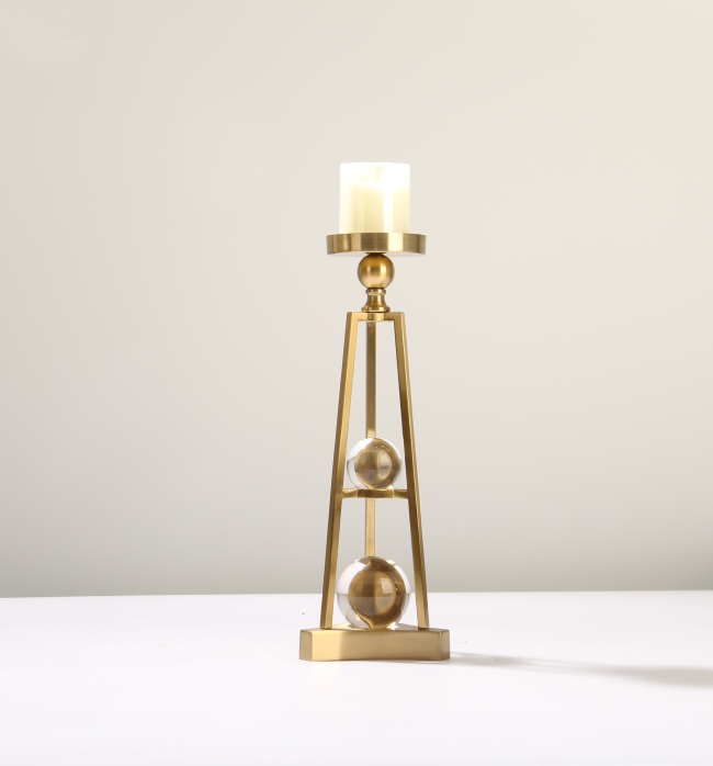 The Athena Collection Candle Holder - Small, Gold