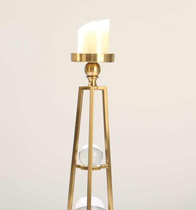 The Athena Collection Candle Holder - Large, Gold