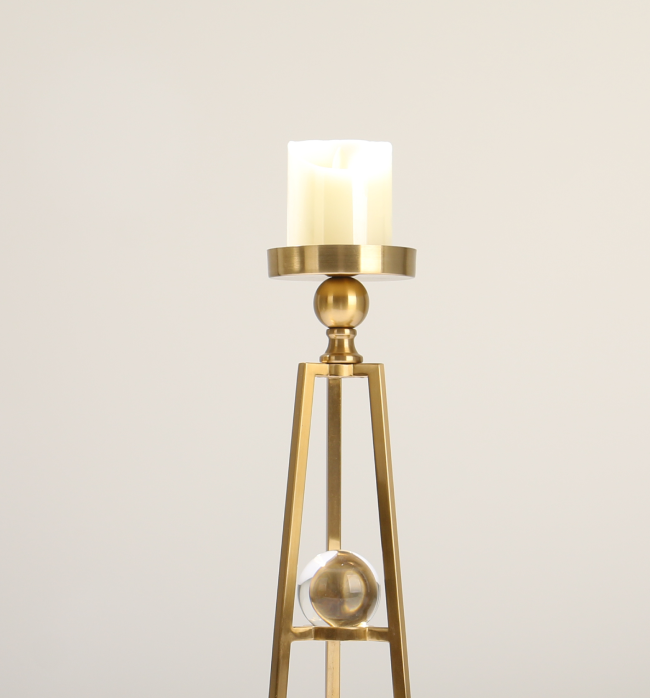 The Athena Collection Candle Holder - Small, Gold