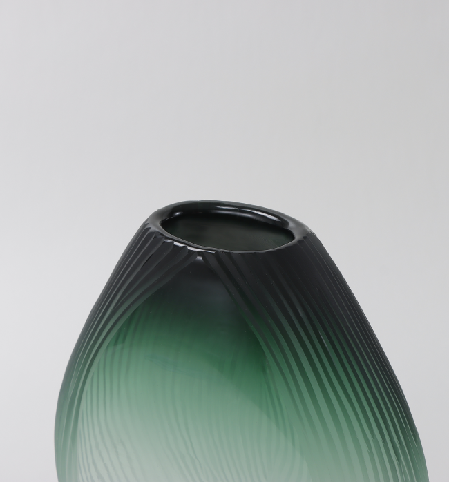 The Ida Collection Vase - Small, Green & White