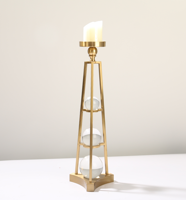 The Athena Collection Candle Holder - Large, Gold