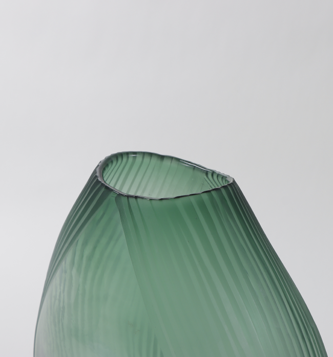 The Ida Collection Vase - Large, Green & White