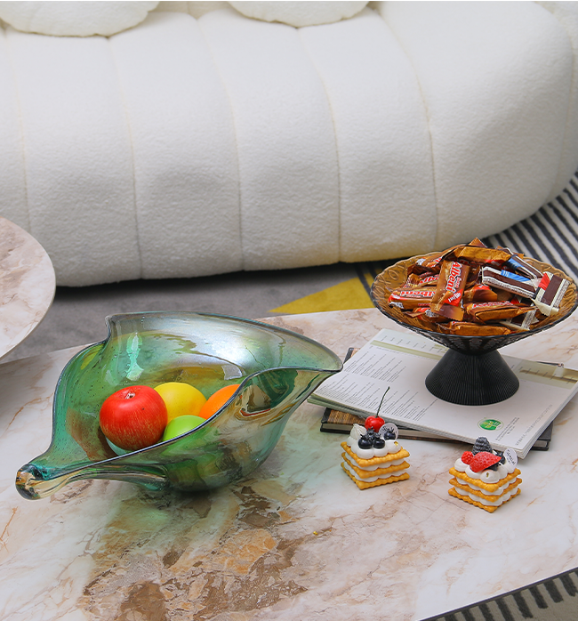 The Marguerite Fruit Platter - Large, Greenish Blue