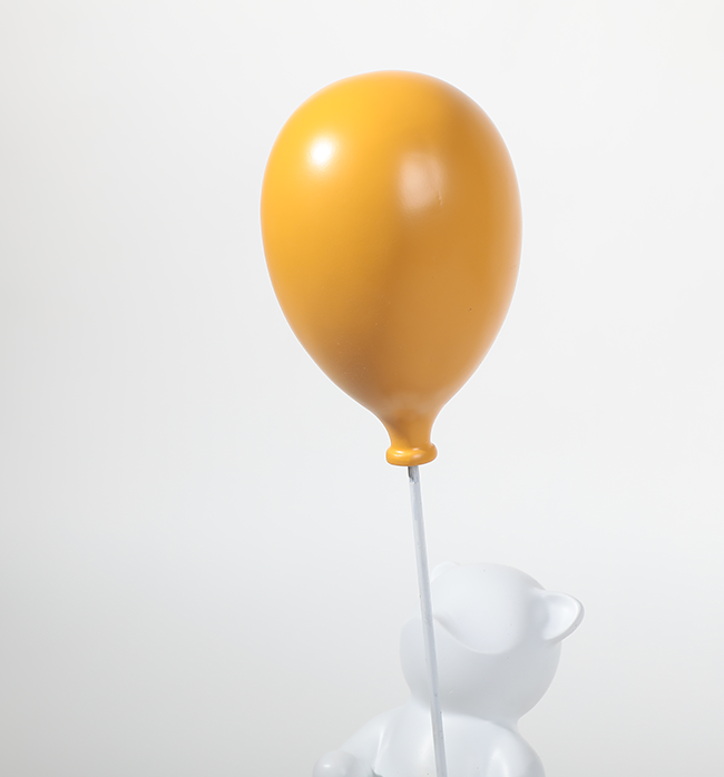 Bear With Balloon - White & Orange