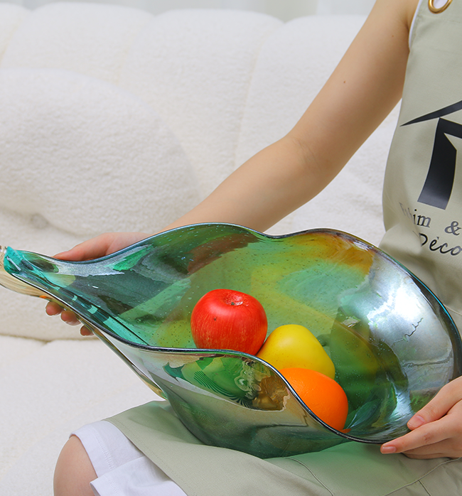 The Marguerite Fruit Platter - Large, Greenish Blue