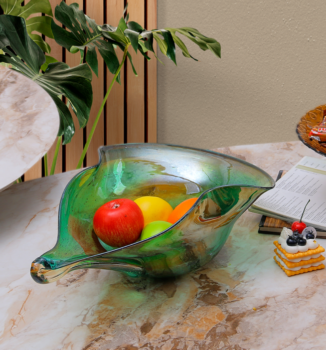 The Marguerite Fruit Platter - Large, Greenish Blue