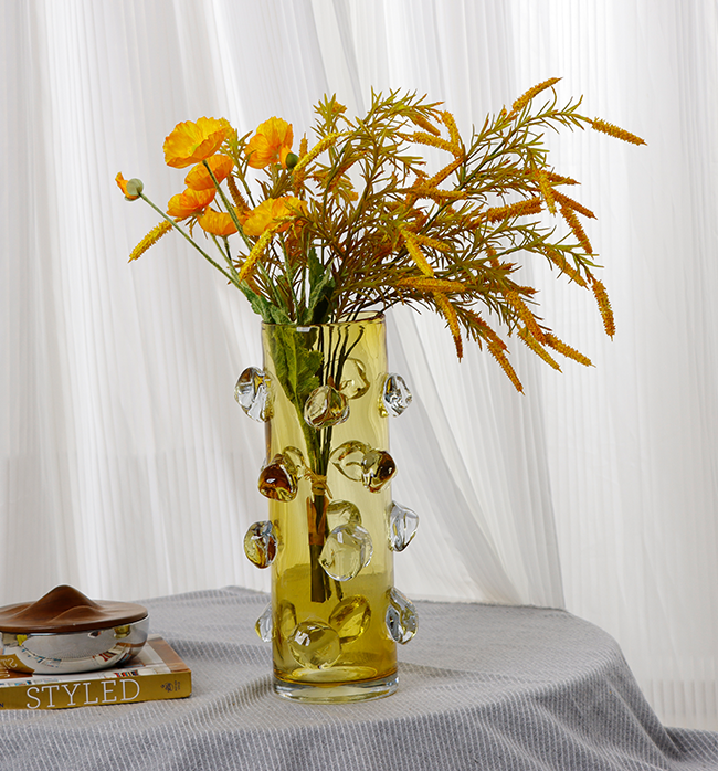 The Leighton Gold Collection Vase - Small, Champagne Color