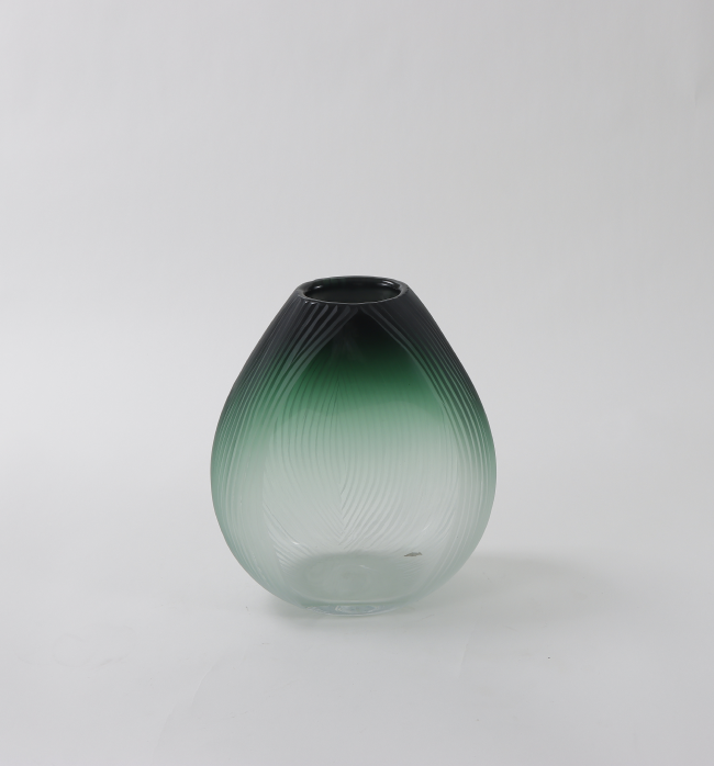 The Ida Collection Vase - Small, Green & White