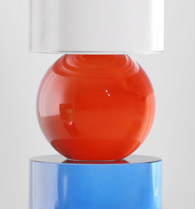 The McKenna Crystal Candle Holder - Large, Red