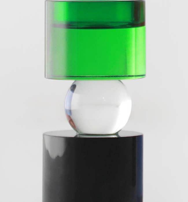 The McKenna Crystal Candle Holder - Small, Green