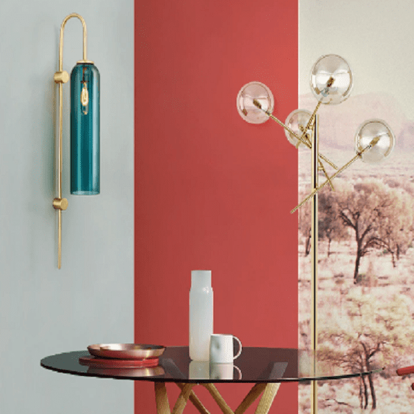 Ashley - Blue And White Glass Tube Wall Sconce Light