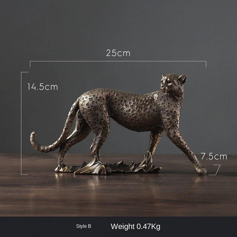HomeQuill‚Ñ¢ African Leopard Tabletop Figurine - Nordic Side - 