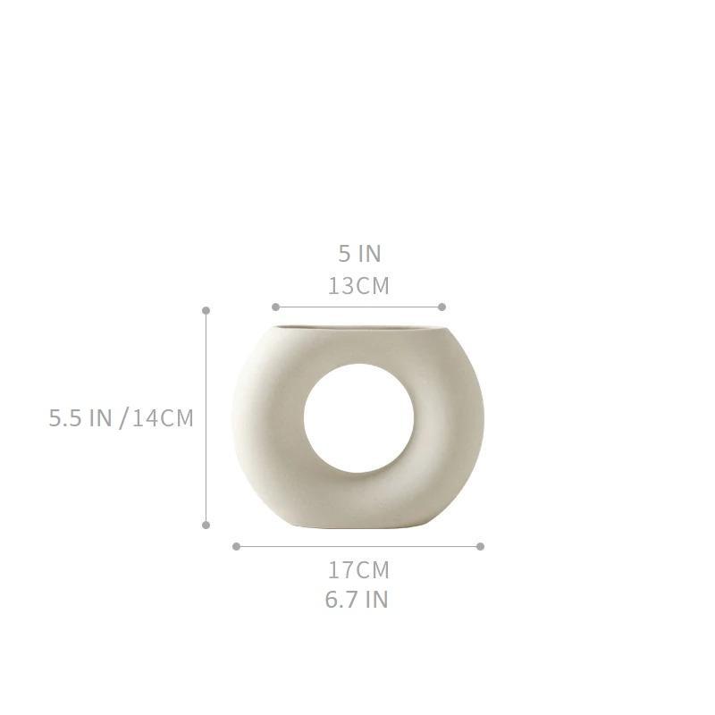 Ivory Ceramic Vase - Handcrafted