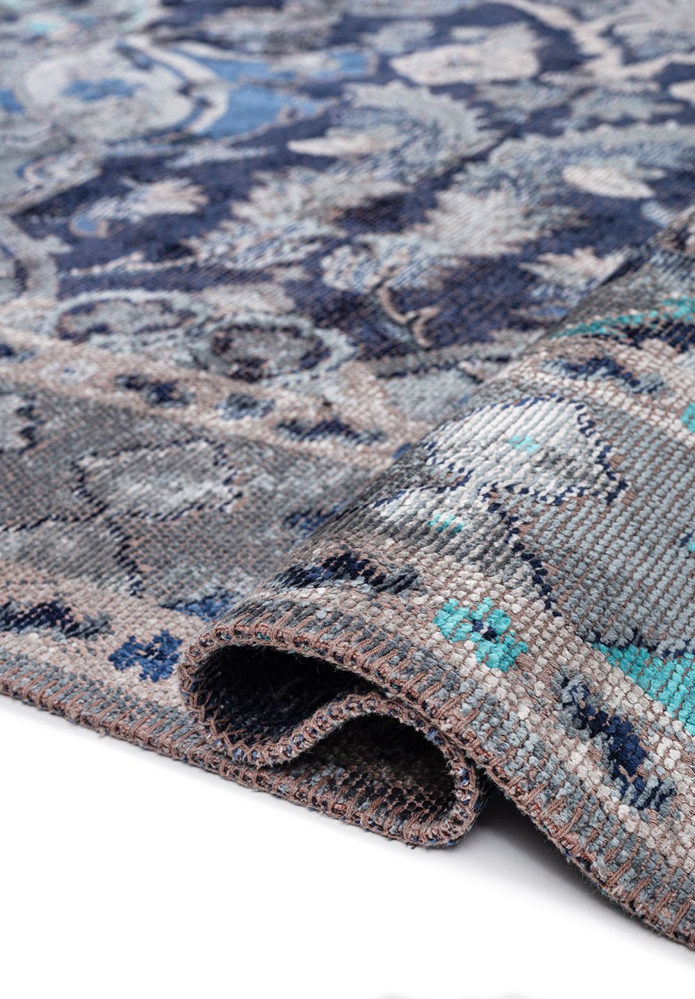 Bastille Dark Blue - Turquoise Rug
