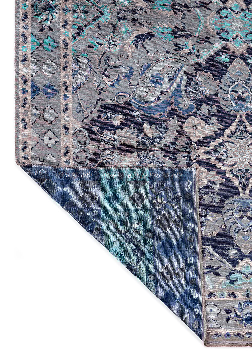 Bastille Dark Blue - Turquoise Rug