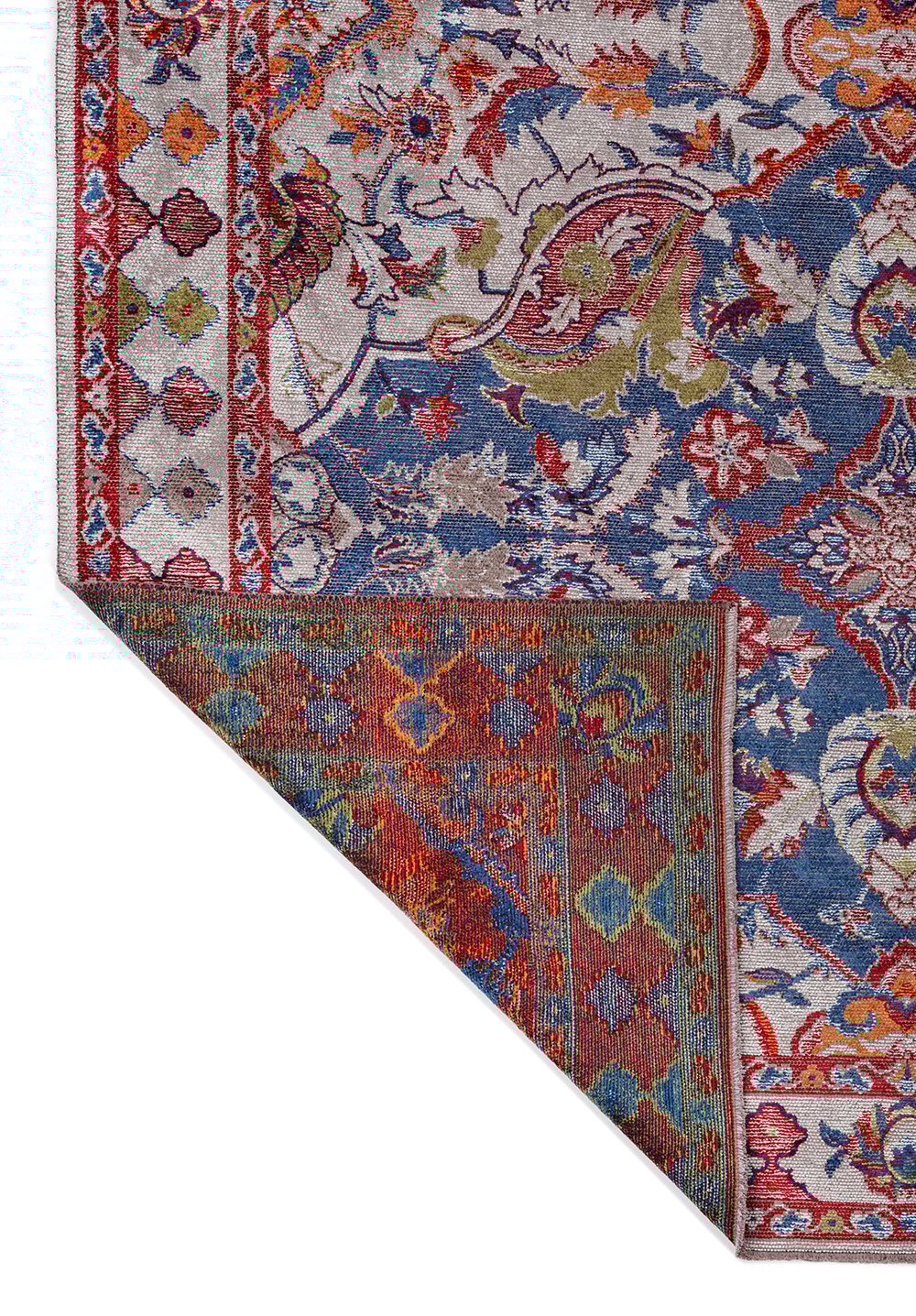 Bastille Navy Blue - Red Rug