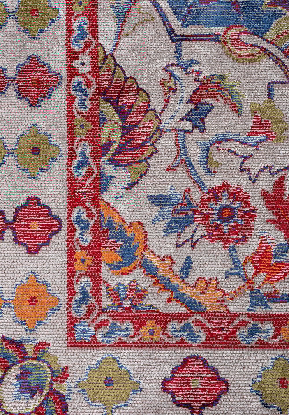 Bastille Navy Blue - Red Rug