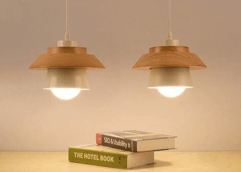 Belle - Modern Nordic Wood and Metal Pendant Light