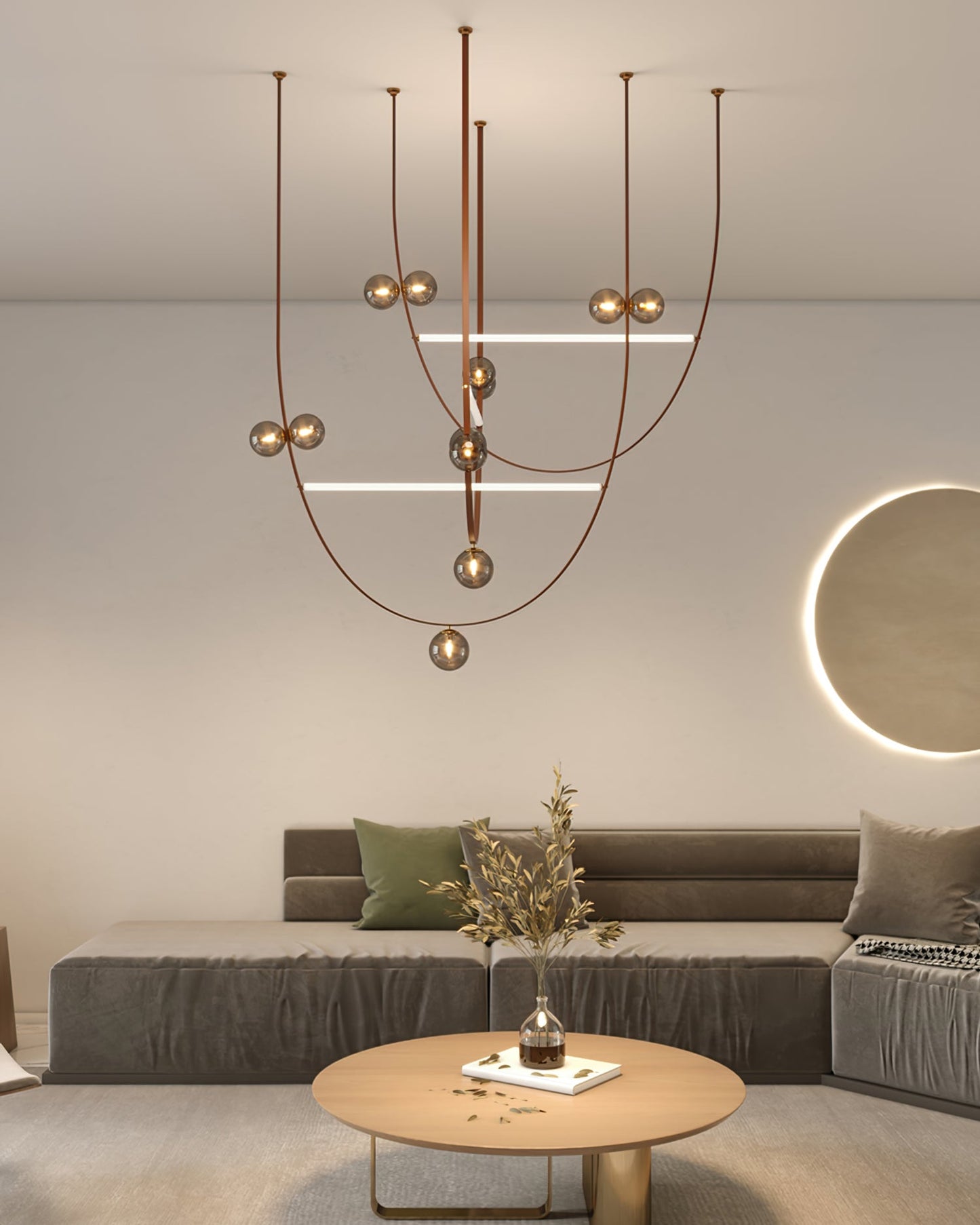 Belt Leather Ball Chandelier
