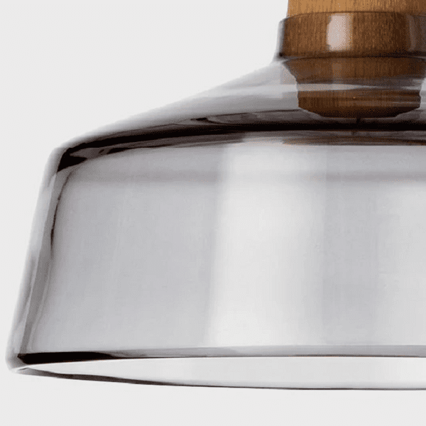 Bentte - Glass With Wooden Top Light