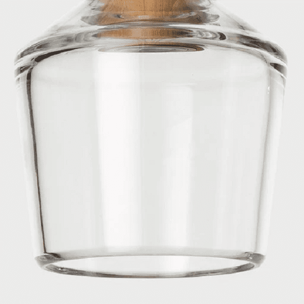 Bentte - Glass With Wooden Top Light