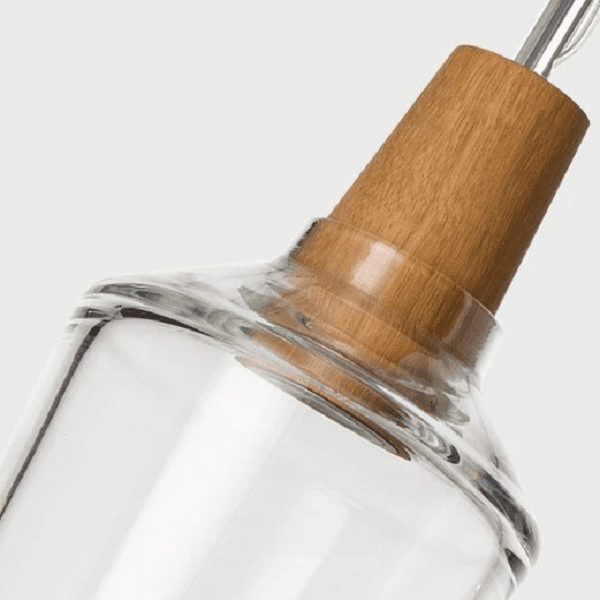 Bentte - Glass With Wooden Top Light