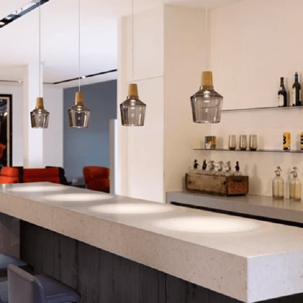 Bentte - Glass With Wooden Top Light