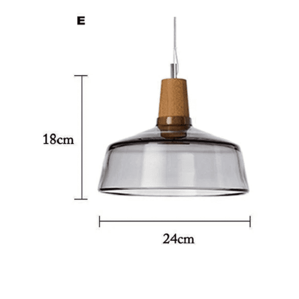 Bentte - Glass With Wooden Top Light