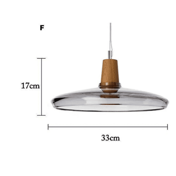 Bentte - Glass With Wooden Top Light